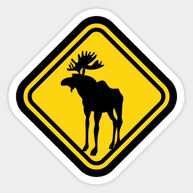 Warning sign for Elks Sticker by NordicLifestyle